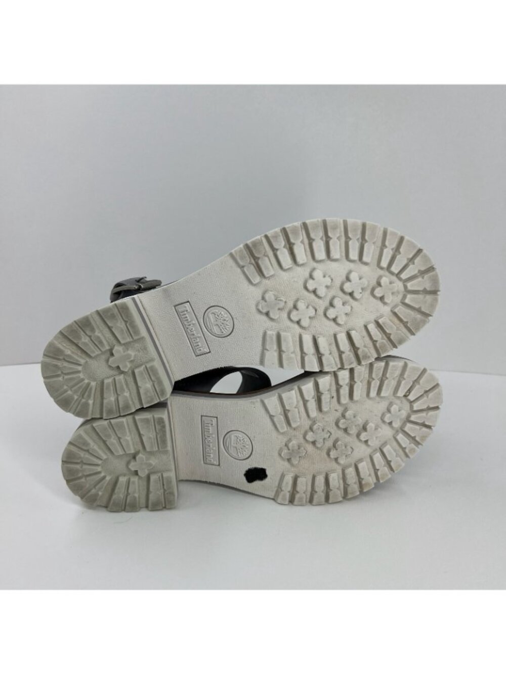 Timberland Violet Marsh 2-Band Sandals Womens 8.5 Nubuck Leather Block Heel Gray - Picture 9 of 13